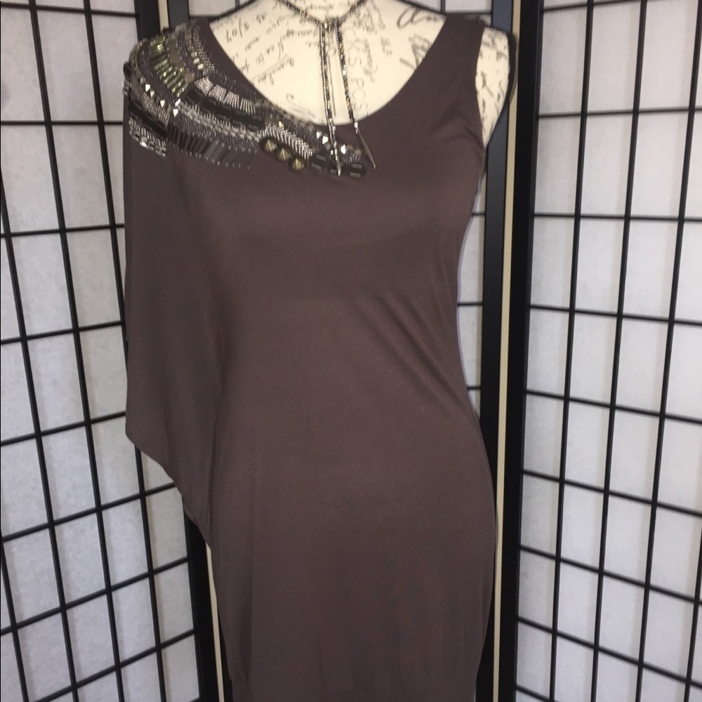 Karen Millen jersey knit bead-detailed dress